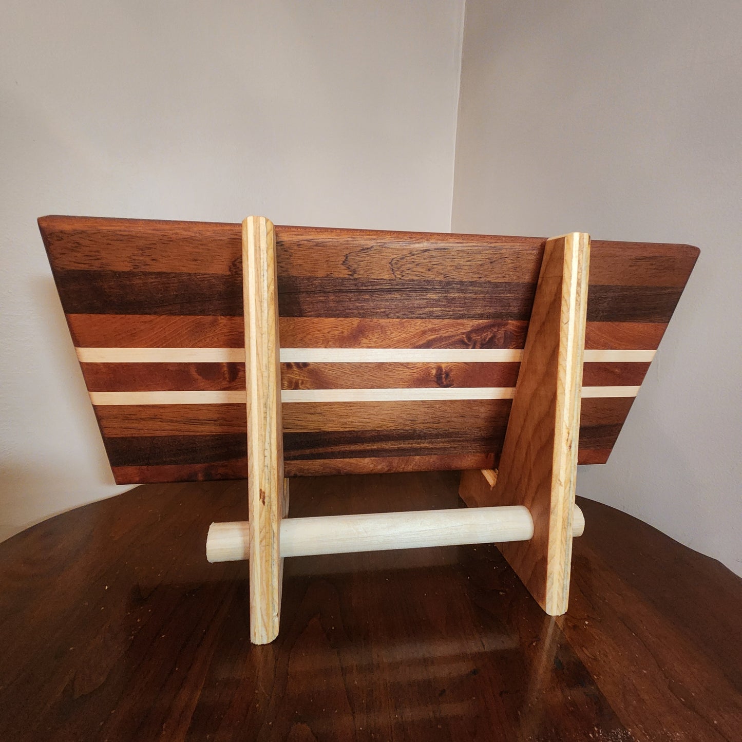 7 stripe mahogany, oak maple, custom wood cutting board, serving tray