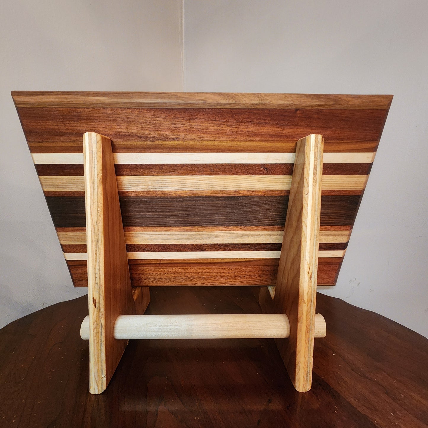 10 stripe mahogany, maple,oak, walnut 22.5"x 10"x1.5" display stand sold separately