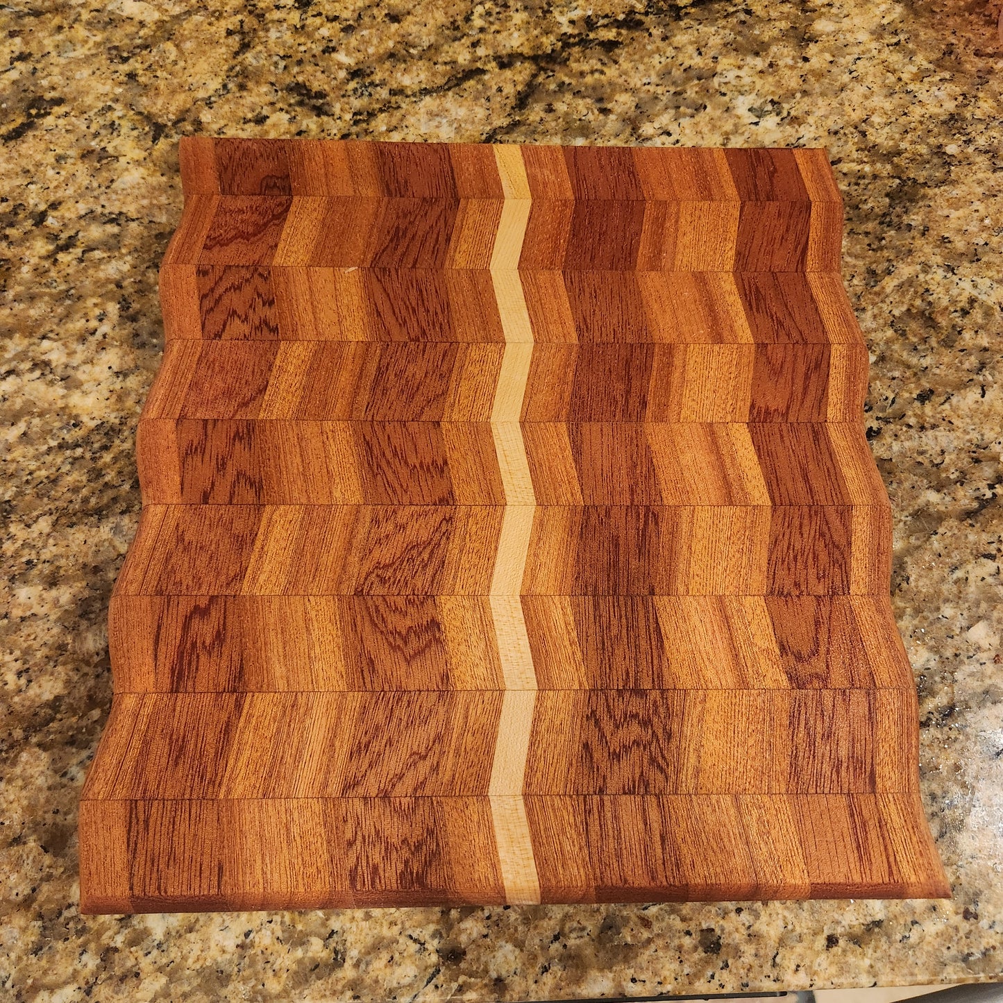 Custom wood wavy design charcuterie board, cutting boards