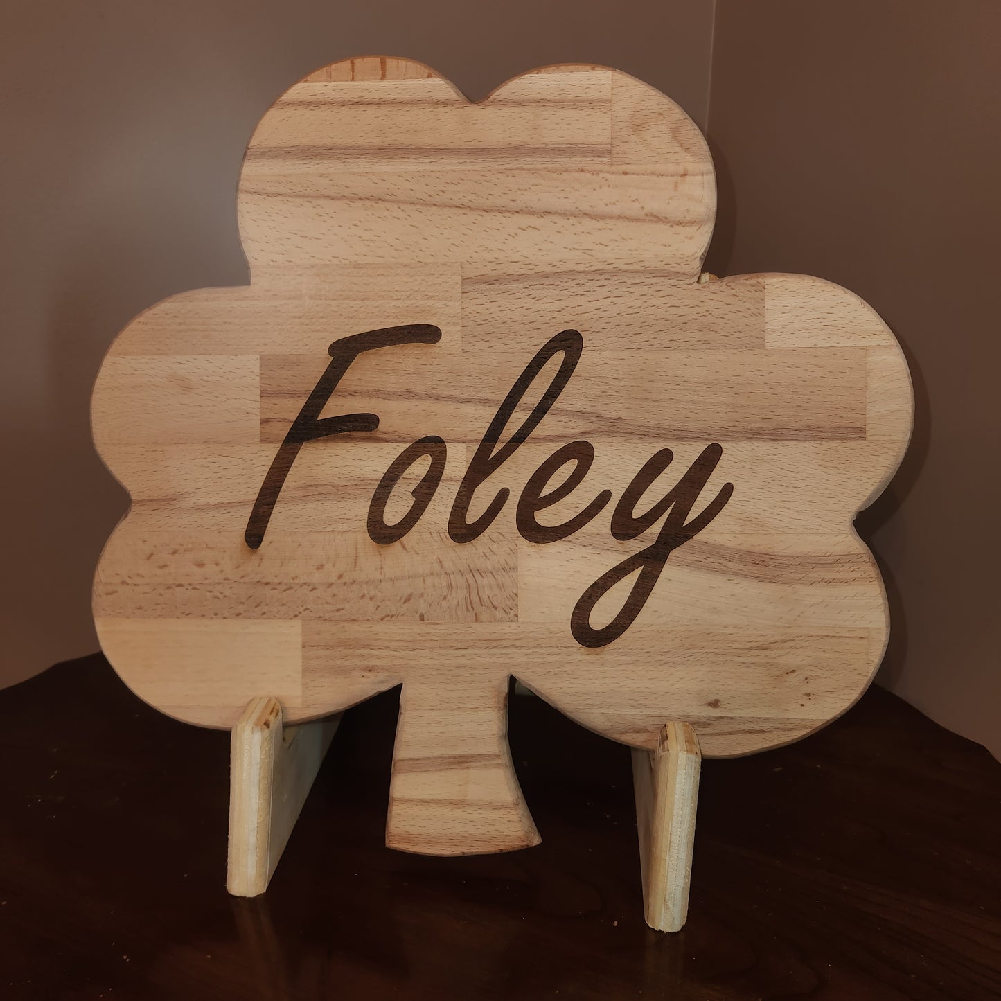 Custom shamrock shaped charcuterie board.